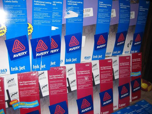 Avery labels - 5195, 8163, 5267: 24 pounds of labels for sale
