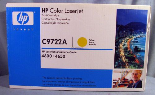 GENUINE HP C9722A 641A YELLOW PRINT CARTRIDGE NEW IN BOX FREE SHIP HP LJ 4600