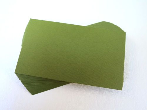 75 ct. Olive Green Blank Business Cards 65 lb.Cover 89mm x 52mm- 3.5 x 2