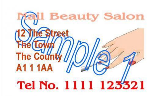 Nail Mobile Beauty Salon Business Cards Printing &#039;50 Cards&#039;