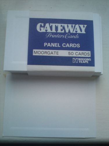 Gateway/Moorgate Single Panel Blank Printers Cards. Pack of 50