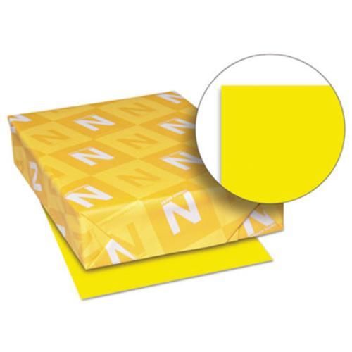 Neenah paper 26701 exact brights paper, 8 1/2 x 11, bright yellow, 50 lb, 500 for sale