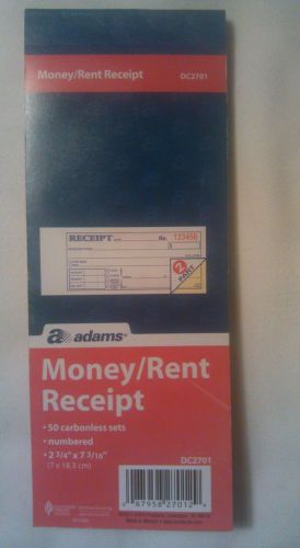Adams money/rent receipt books