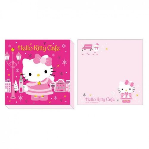 Hello Kitty Cafe Limited Christmas Memo Note Pad Pink Sanrio from Japan T2719
