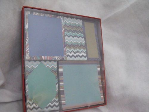 MISSONI for Target Sticky Notes Assortment Aqua, 2011, Sold Out, NIB