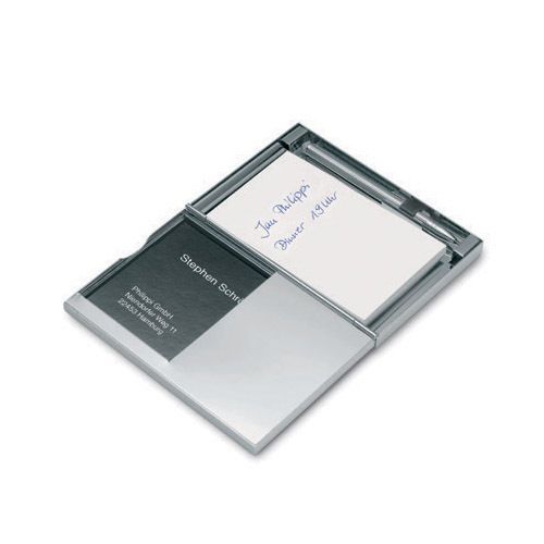 Philippi Stainless Steel Notepad Case with Pen Designed in Germany