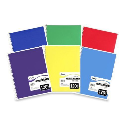 Mead 3-subject Wirebound College Ruled Notebook - 120 Sheet - College (mea06710)