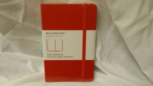 Moleskine Pocket Red Plain Notebook Journal Hard Cover 3 1/2&#034; x 5 1/2&#034;- Sealed