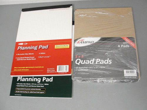 Ampad advant technical planning drawing quad pad lot 4 5 squares per inch usa for sale