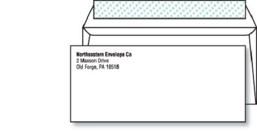 Custom Printed No 10 Envelopes Peel &amp; Seal 2500/Carton 24 White Wove Paper