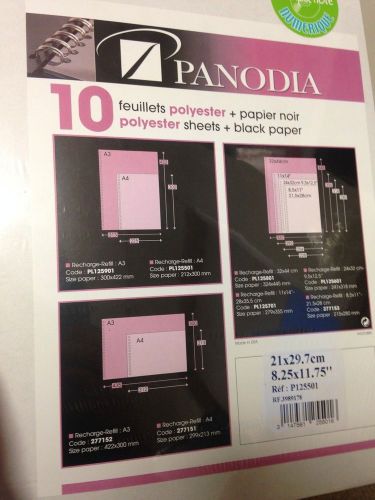 Panodia 10 polyester sheets + black paper