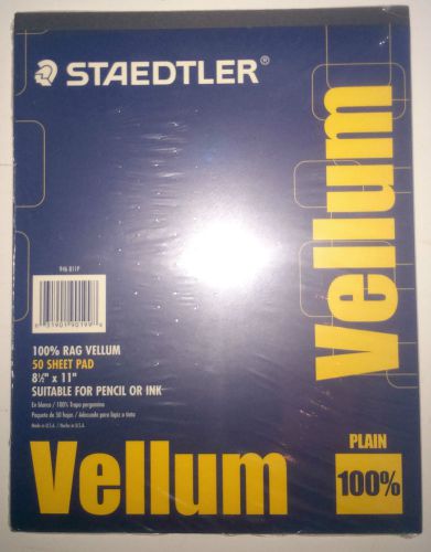 Staedtler® 100% vellum tracing paper, 8 1/2&#034; x 11&#034; . plain. pk 50 for sale