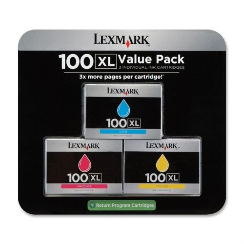 Lexmark supplies 14n0684 100xl color high yield return for sale