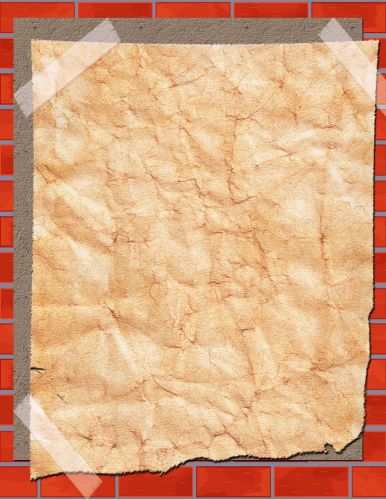 25 SHEETS BROWN BRICK PAPER Use With Printers, Craft Projects, Invitations