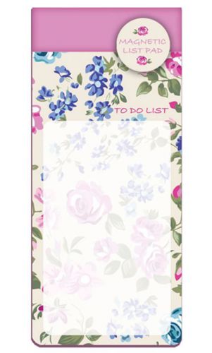 Ditsy floral magnetic to do list pad / shopping list pad for sale