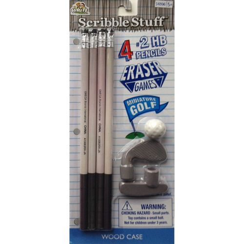 4 #2 HB Pencils Eraser Games: Miniature Golf