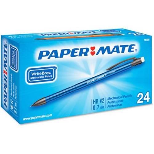 Paper Mate Write Bros Mechanical PenciL HB-Soft .7 mm (Dia) Assorted BarreL 24