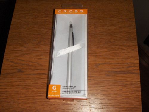 CROSS GEL INK PEN &#039; SILVER &#039;   NEW IN GIFT BOX..AT0625S-4 .  * FREE SHIPPING *