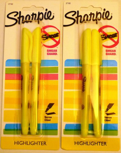 Lot of 2 - Sharpie  Fluorescent Accent Pocket Style Highlighter (2 Pack)