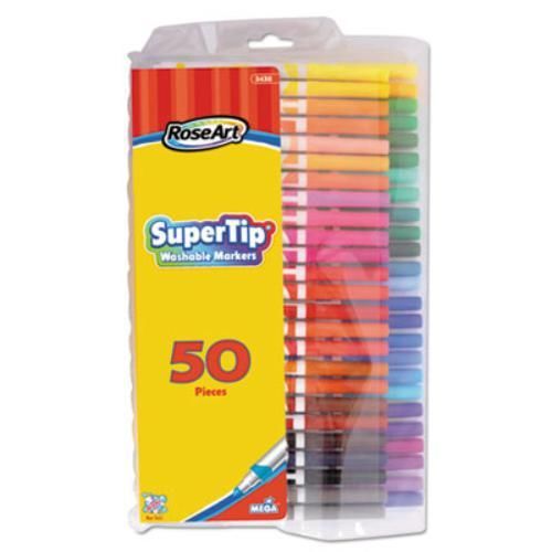 Board Dudes 3438VA24 Supertip Washable Markers, 50 Assorted Colors, 50/set