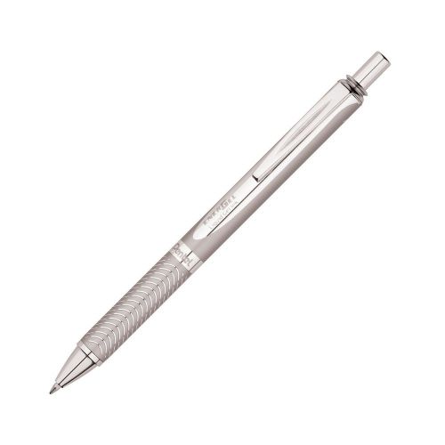 Pentel energel alloy rt premium liquid gel pen 0.7mm - silver barrel &amp; ink qty 2 for sale