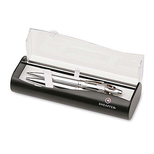 Sheaffer Pen Ballpoint Pen/Pencil, Twist Mechanism, .7mm Lead, Chrome Barrel