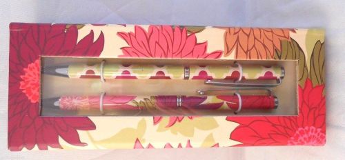 Vera Bradley Perfect Match Pen &amp; Pencil Set in Hello Dahlia