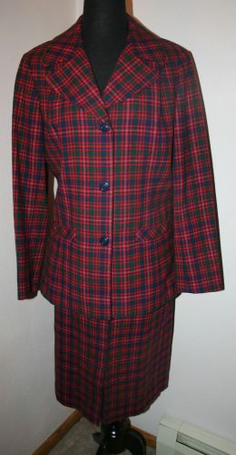 Women&#039;s Pendleton Wool Dress Suit skirt blazer, 14/16, Scottish plaid,NEAR MINT!