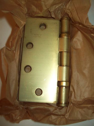 3 parker  4.5&#034; x 4.5&#034; door hinges button tip  brass plated ball bearing butts for sale
