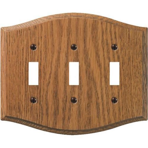 Country Oak Wood Switch Wall Plate-3TGL CNTRY OAK WALLPLATE