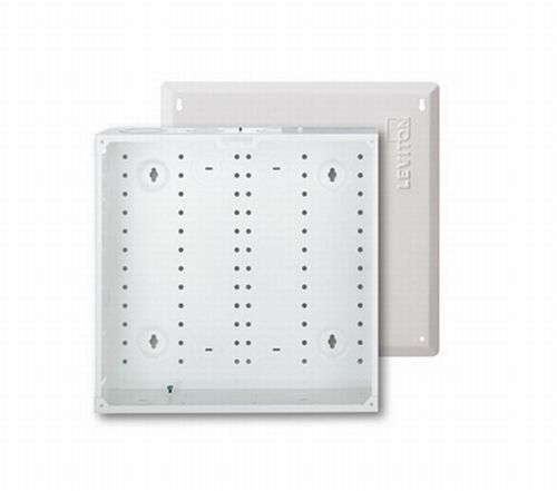 Leviton 47605-140 14in. Structured Media Enclosure And Flush Mount Cover, White