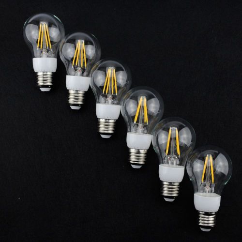 6 x 4w led filament bulb light lamp e27 warm white 360lm replace 40w ac 85~265 v for sale