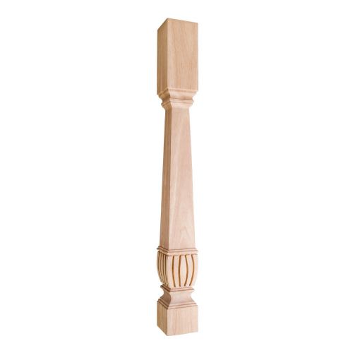 Square arts &amp; crafts post  w/ reed detail. 3-3/4&#034; x 3-3/4&#034; x 35-1/2&#034; #p39 for sale