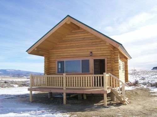 Log cabin kit   8&#034; swedish coped lodge pole pine for sale