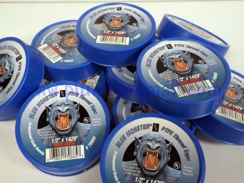 Blue monster tape - blue ptfe teflon thread tape 1/2&#034; x 1429&#034; - single roll for sale