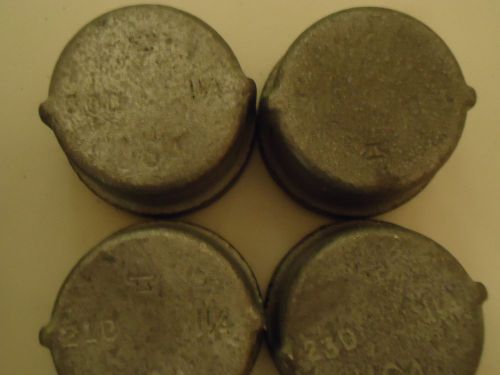 1-1/4&#034;GALVANIZED CAP USA ONE LOT IS FOUR(4) NEW OLD STOCK