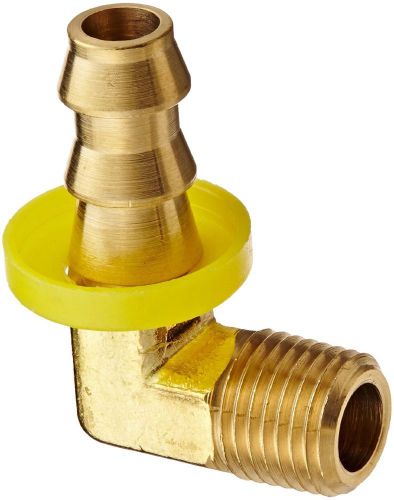 New anderson metals brass push-on hose fitting, elbow, 3/8&#034; barb x 1/4&#034; male for sale