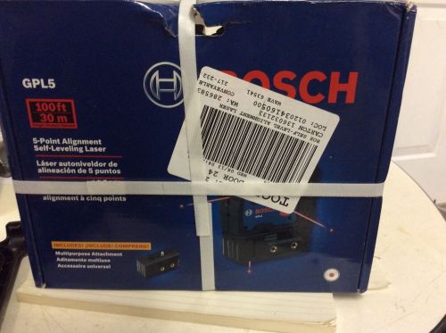 New Bosch GPL5 5-Point Self-Leveling Alignment Laser 100 Ft 30 M Range