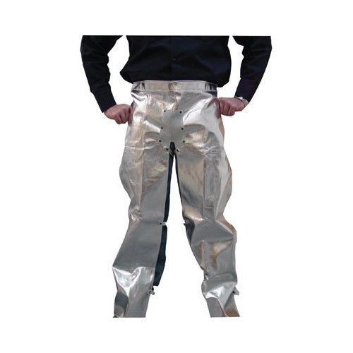 Aluminized fabric chaps - chaps waist style with back adj.belt &amp; leg strap for sale