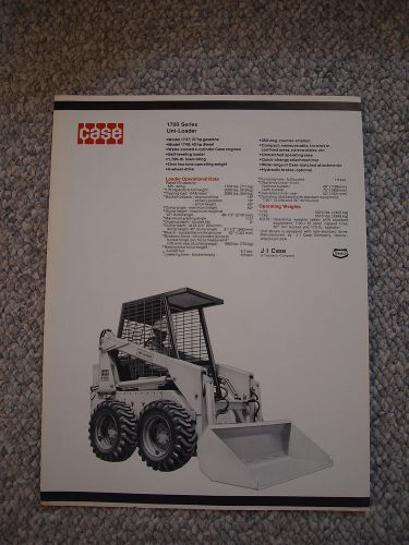 Case 1737 1740 Uni-Loader Skid-Steer &#034;Bobcat&#034; Tractor Brochure Original MINT &#039;71