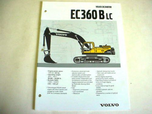 Volvo EC360B LC Hydraulic Excavator Brochure