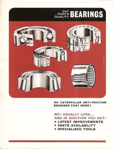 Equipment brochure - caterpillar - cat - quality bearings - 1964 (e1465) for sale