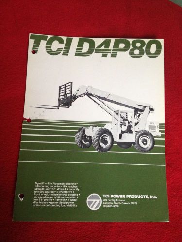 TCI D4P80 POWER TELESCOPIC FORK TRUCK MATERIAL CONSTRUCTION EQUIPMENT BROCHURE