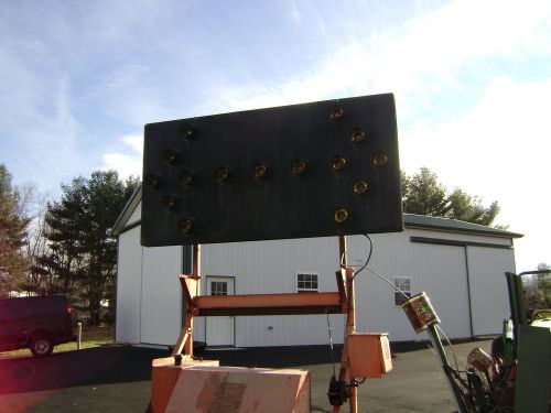 Construction Traffic control Arrow Board Diesel Advance Warner Protect -o-Flash