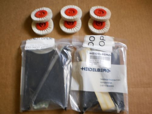 Heidelberg consumables ink fountain end blocks mv.025.468 and brushwheels for sale