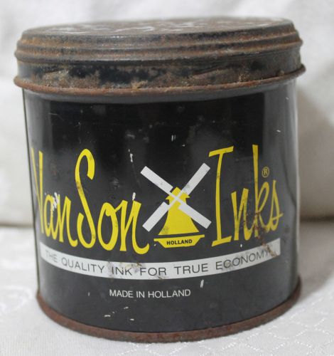 Vintage Van Son Inks Tin ! Made In Holand 200 Black