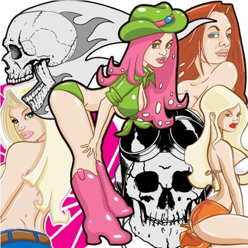 Vector Clipart Original Pinups, Skulls, Wings and more