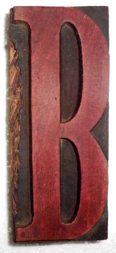 Vintage Letterspress Wooden Block Good For Study, Printing B Block m576