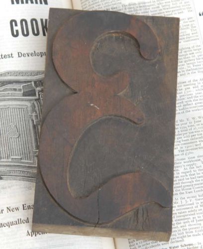 HUGE &#034;Z&#034; blackletter 7.09&#034; handcarved woodtype printing block letterpress ABC