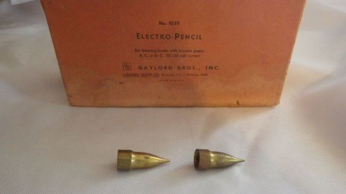 Electro-Pencil by Gaylord Brass Tips Electric Pencil Engrave Engraving Made USA